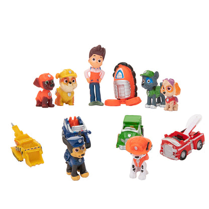Paw Patrol Toys Set Characters Chase Marshall Rocky Rubble Skye Zuma Car Figures