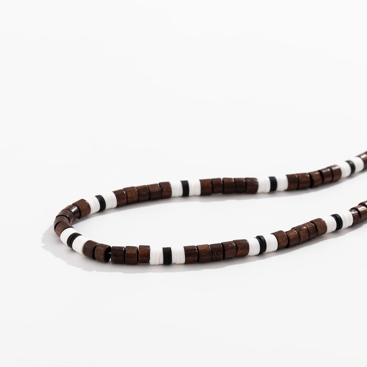 Men’s Wooden Beaded Surfer Necklace African Bead Beach Necklace Brown