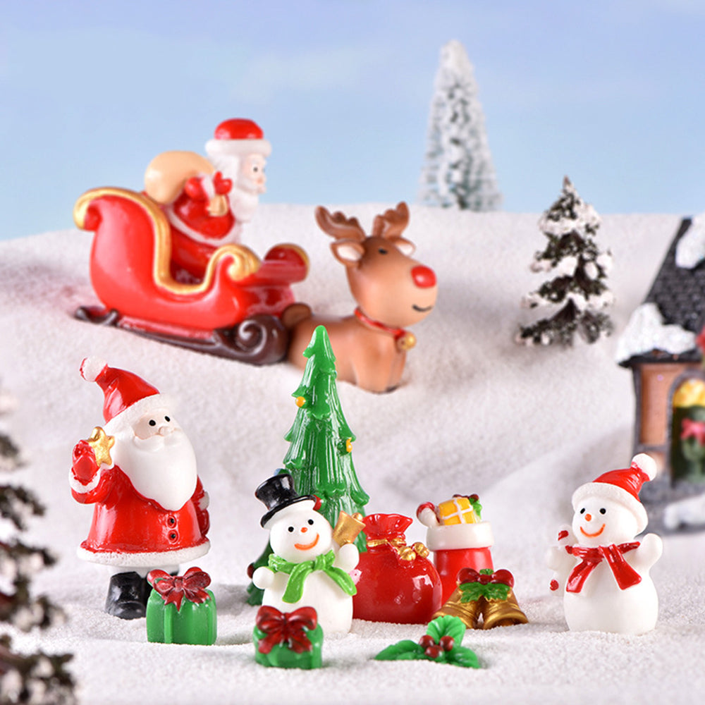 Christmas Resin Ornaments Christmas Figurines 4pcs Lot, Christmas Centerpiece Ideas