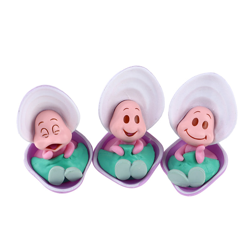 3pcs Little Oyster Baby Action Figure, Dolls Toys, Baking Cake Ornament