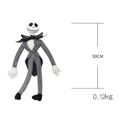 Nightmare Before Christmas Jack Skellington  Plush Toys Doll 50cm Skeleton