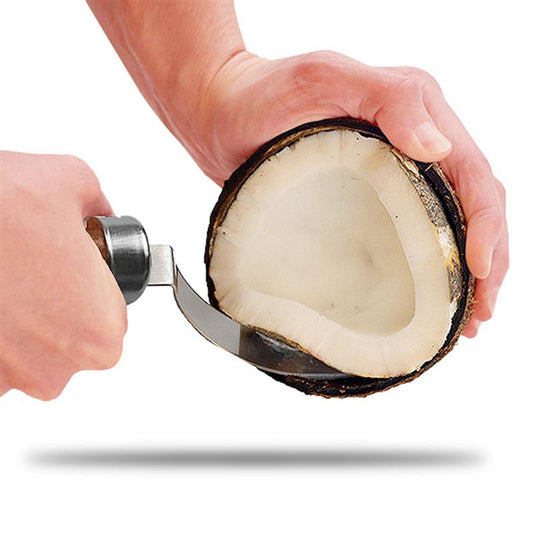 Coconut Meat Removal Tool - Easily Removes Flesh from Shell in Seconds