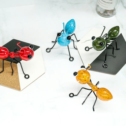 Metal Yard Art Garden Decorative Cute Ant Ladybug Outdoor Wall Sculptures 4 set