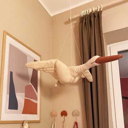 Wall Hanging Swan Plush Stuffed Doll fabric family bedroom Nursery Room Décor New