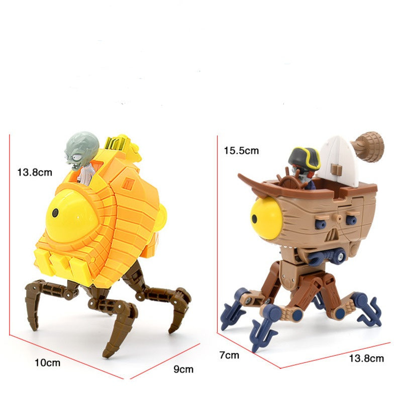 Plants vs Zombies Anime BOSS Robot Action Figure Set Toys Gift Boys PVC Kids NEW