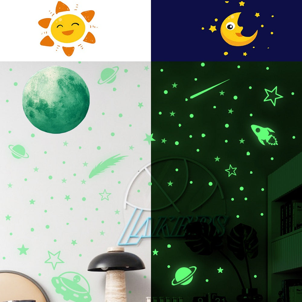 Wall Stickers Space Planets Kids Education Decor Mural Art Decal