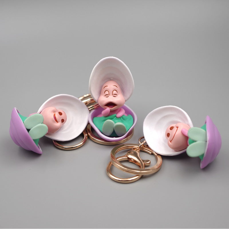 Disney Alice in Wonderland 3PCS Baby Oyster Shell Set Collection -Ornament Toy-keytag