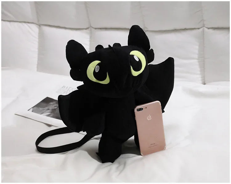 How-To-Train-Your-Dragon-Black-Dragon-Without-Teeth-Night-Fury-Plush-Backpack-Shoulder-Bag