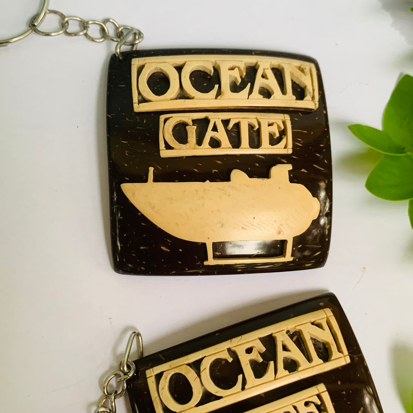 OceanGate Titan Submersible key tags Ring Keyring Coconut Shell Natural Gift