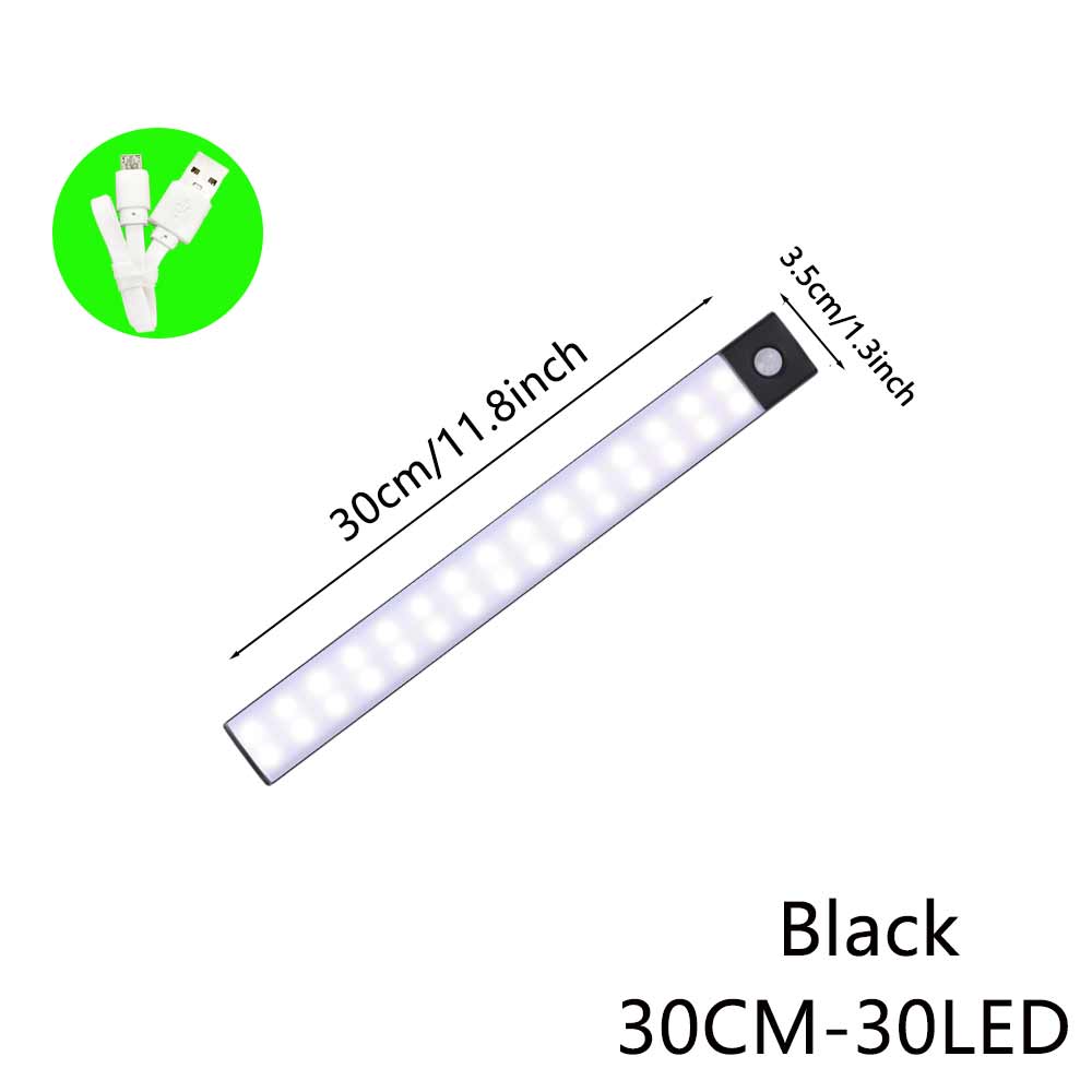 LED Motion Sensor Under Cabinet Closet Light USB Rechargeable