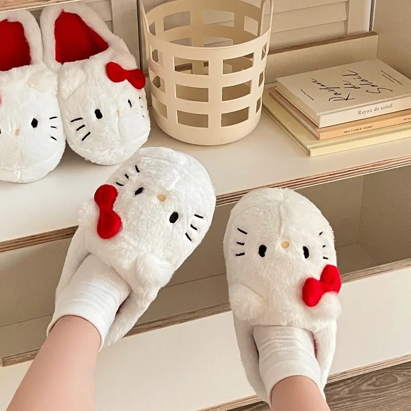Sanrio Hello Kittys Plush Slippers