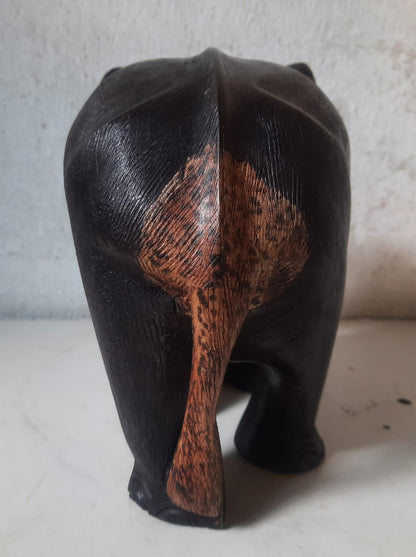 Tuskers elephant Large Wooden Elephant Statue With Baby Hand Carved