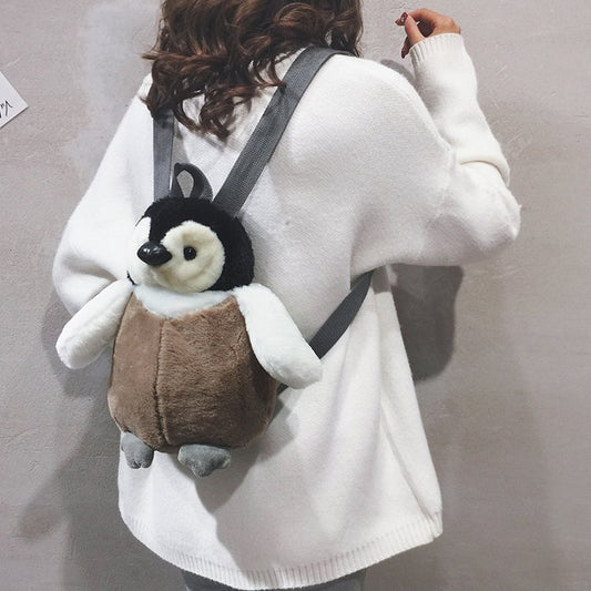 penguin plush backpack