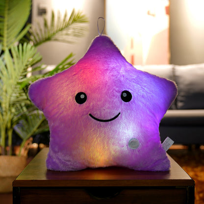 Luminous Star Pillow Led Light Plush Toys Birthday Gifts For Kids New