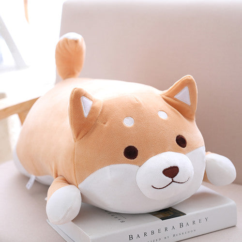 Shiba Inu Dog Plush Pillow, Cute Corgi Akita Stuffed 