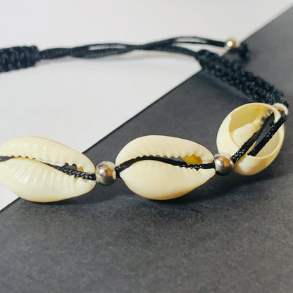 Handmade Sea Shell Bracelet, Size Adjustable for Women Beach Jewelry